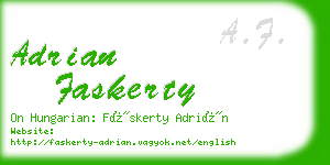 adrian faskerty business card